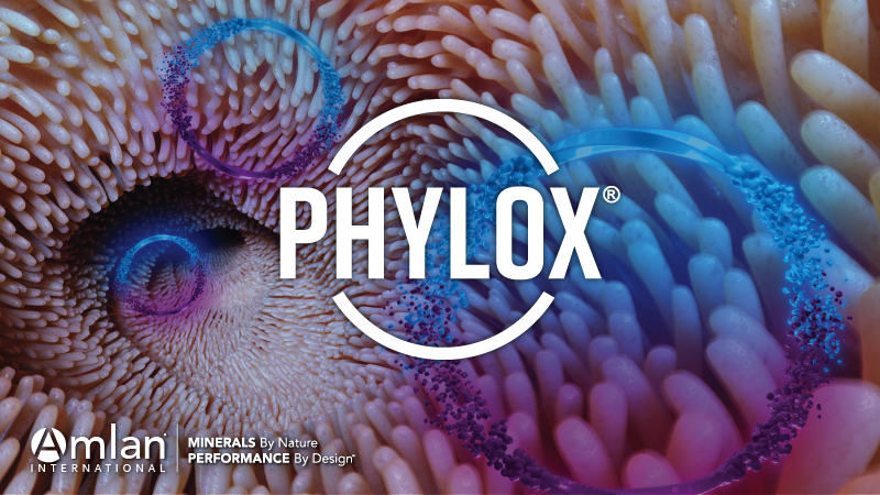 Logotipo de Phylox® con fondo de microbiología.